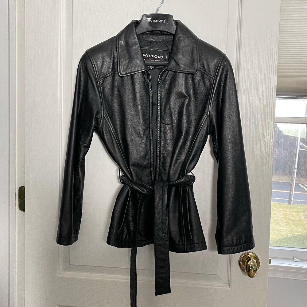 Wilsons Vintage Belted Leather Jacket